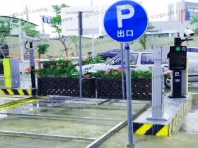 藝術(shù)款車牌識別配停車機(jī)器人案例